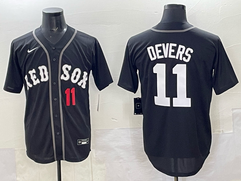 Men Boston Red Sox #11 Devers black 2025 Nike MLB Jersey 006